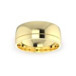 Yellow Gold Gents Single Groove Wedding Ring - Thumbnail Image 5