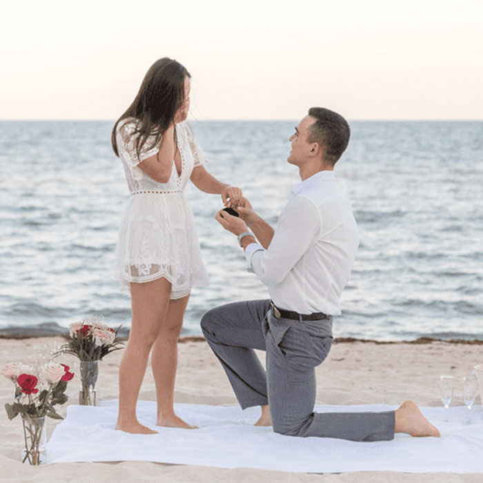 Couple Getting Engaged