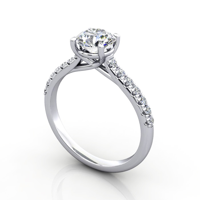 Solitaire Accent Diamond Rings