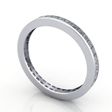 Princess Cut Eternity Diamond Ring Platinum RE4