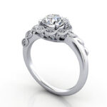 Round Brilliant Vintage Diamond Ring Platinum RV6 - Thumbnail Image 1