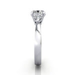 Oval Cut Trilogy Diamond Ring Platinum RT7 - Thumbnail Image 4