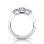 Oval Cut Trilogy Diamond Ring Platinum RT7 - Thumbnail Image 5