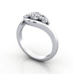 Round Brilliant Trilogy Diamond Ring Platinum RT8 - Thumbnail Image 1