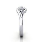 Round Brilliant Trilogy Diamond Ring Platinum RT8 - Thumbnail Image 4