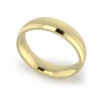 Yellow Gold Gents Single Groove Wedding Ring - Thumbnail Image 8