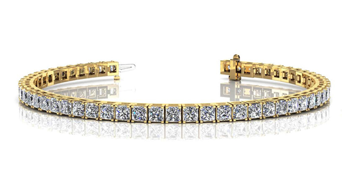 Princess-Diamond-Tennis-Bracelet-Yellow-Gold-SB847