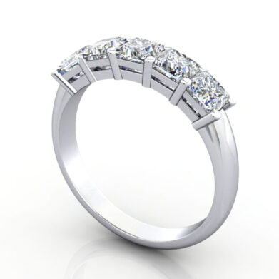 Princess Cut Anniversary Diamond Ring Platinum RA5