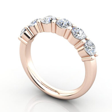Round Brilliant Anniversary Diamond Ring Rose Gold RA2