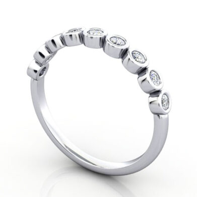 Round Brilliant Anniversary Diamond Ring White Gold RA4