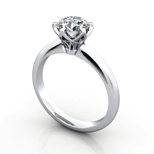 White Gold Diamond Engagement Ring Image