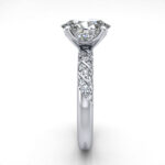 Oval Cut Solitaire Accent Diamond Ring Platinum RSA7 SV Oval Cut Solitaire Accent Diamond Ring Platinum RSA7 SV