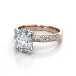 Oval Cut Solitaire Accent Diamond Ring Rose Gold RSA7 LF Oval Cut Solitaire Accent Diamond Ring Rose Gold RSA7 LF