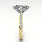 Oval Cut Solitaire Accent Diamond Ring Yellow Gold RSA9 SV Oval Cut Solitaire Accent Diamond Ring Yellow Gold RSA9 SV