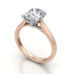 Oval Cut Solitaire Diamond Ring Rose Gold RS52 3D Oval Cut Solitaire Diamond Ring Rose Gold RS52 3D