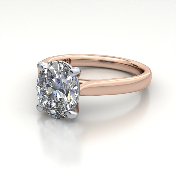 Oval Cut Solitaire Diamond Ring Rose Gold RS52 LF Oval Cut Solitaire Diamond Ring Rose Gold RS52 LF