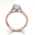 Oval Cut Solitaire Diamond Ring Rose Gold RS52 TF Oval Cut Solitaire Diamond Ring Rose Gold RS52 TF