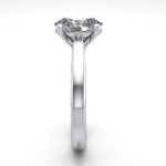 Oval Cut Solitaire Diamond Ring White Gold RS52 SV