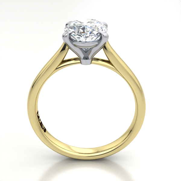 Oval Cut Solitaire Diamond Ring Yellow Gold RS52 TF Oval Cut Solitaire Diamond Ring Yellow Gold RS52 TF