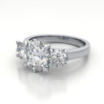 Oval Cut Trilogy Diamond Ring Platinum RT14 LF Oval Cut Trilogy Diamond Ring Platinum RT14 LF