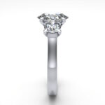 Oval Cut Trilogy Diamond Ring White Gold RT14 SV Oval Cut Trilogy Diamond Ring White Gold RT14 SV