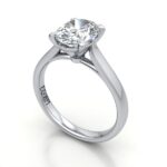 Video Thumb Oval Cut Solitaire Diamond Ring White Gold RS52