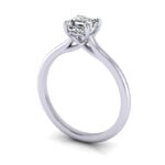 Asscher Cut Solitaire Diamond Ring Platinum RS1 3D Asscher Cut Solitaire Diamond Ring Platinum RS1 3D