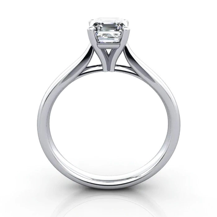 Asscher Cut Solitaire Diamond Ring Platinum RS41 TF Asscher Cut Solitaire Diamond Ring Platinum RS41 TF