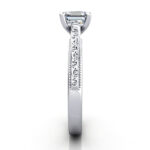 Asscher Cut Solitaire Diamond Ring Platinum RS50 SV