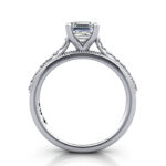 Asscher Cut Solitaire Diamond Ring Platinum RS50 TF