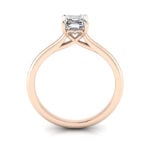 Asscher Cut Solitaire Diamond Ring Rose Gold RS1 TF Asscher Cut Solitaire Diamond Ring Rose Gold RS1 TF