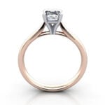 Asscher Cut Solitaire Diamond Ring Rose Gold RS41 TF Asscher Cut Solitaire Diamond Ring Rose Gold RS41 TF