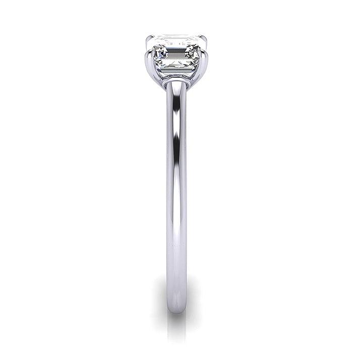 Asscher Cut Solitaire Diamond Ring White Gold RS1 SV Asscher Cut Solitaire Diamond Ring White Gold RS1 SV