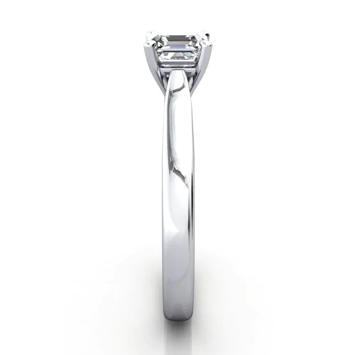 Asscher Cut Solitaire Diamond Ring White Gold RS41 SV Asscher Cut Solitaire Diamond Ring White Gold RS41 SV