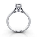 Asscher Cut Solitaire Diamond Ring White Gold RS41 TF Asscher Cut Solitaire Diamond Ring White Gold RS41 TF