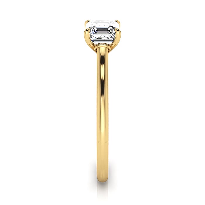 Asscher Cut Solitaire Diamond Ring Yellow Gold RS1 SV Asscher Cut Solitaire Diamond Ring Yellow Gold RS1 SV