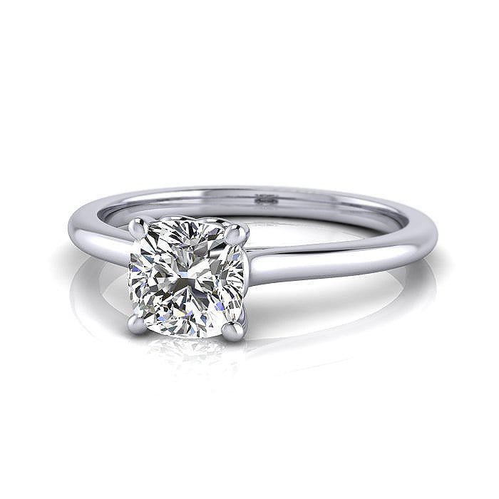 Cushion Cut Solitaire Diamond Ring Platinum RS1 LF Cushion Cut Solitaire Diamond Ring Platinum RS1 LF
