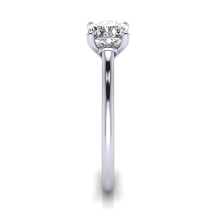 Cushion Cut Solitaire Diamond Ring Platinum RS1 SV Cushion Cut Solitaire Diamond Ring Platinum RS1 SV