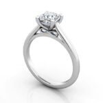 Cushion Cut Solitaire Diamond Ring Platinum RS34 3D Cushion Cut Solitaire Diamond Ring Platinum RS34 3D