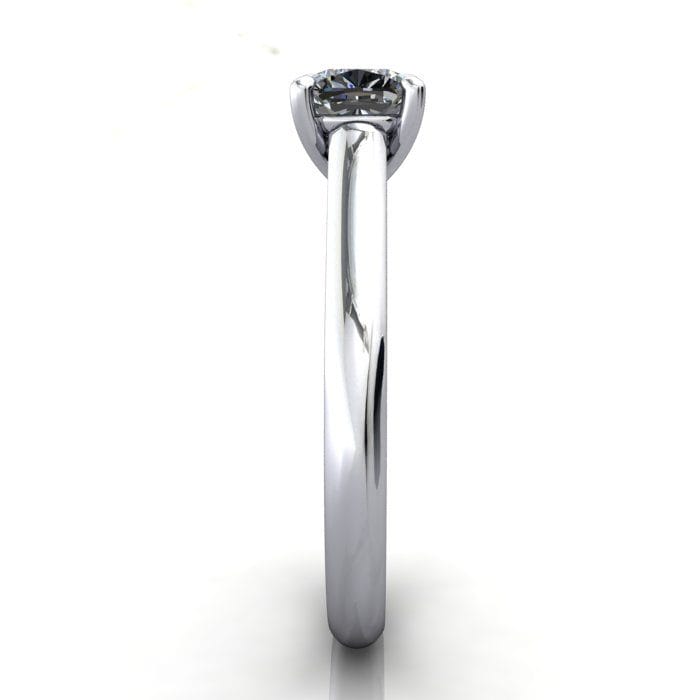Cushion Cut Solitaire Diamond Ring Platinum RS35 SV