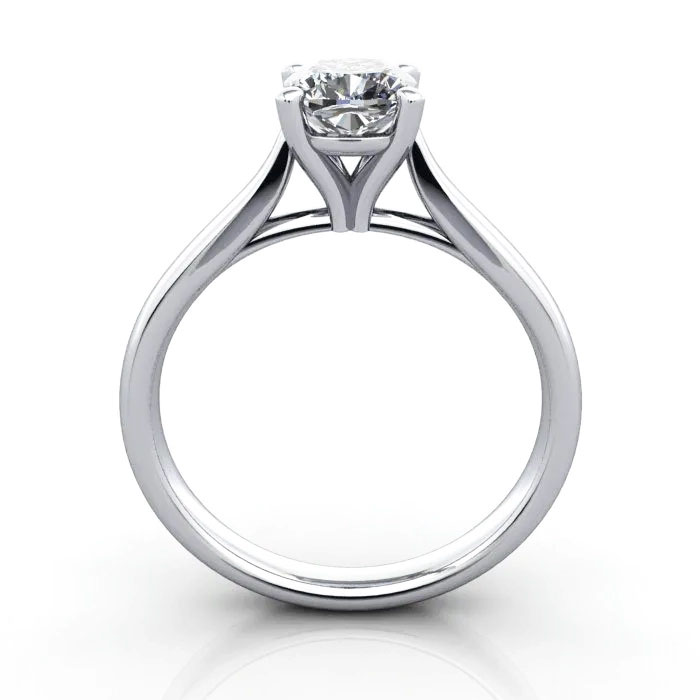 Cushion Cut Solitaire Diamond Ring Platinum RS41 TF Cushion Cut Solitaire Diamond Ring Platinum RS41 TF