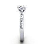 Cushion Cut Solitaire Diamond Ring Platinum RS50 SV