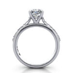 Cushion Cut Solitaire Diamond Ring Platinum RS50 TF