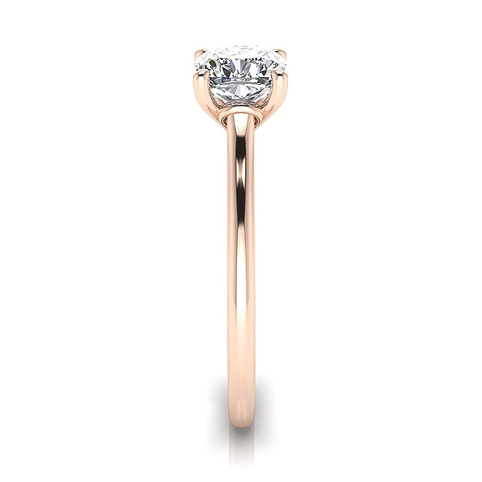Cushion Cut Solitaire Diamond Ring Rose Gold RS1 SV Cushion Cut Solitaire Diamond Ring Rose Gold RS1 SV