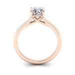 Cushion Cut Solitaire Diamond Ring Rose Gold RS1 TF Cushion Cut Solitaire Diamond Ring Rose Gold RS1 TF