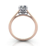 Cushion Cut Solitaire Diamond Ring Rose Gold RS34 TF Cushion Cut Solitaire Diamond Ring Rose Gold RS34 TF