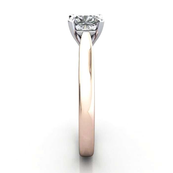 Cushion Cut Solitaire Diamond Ring Rose Gold RS41 SV Cushion Cut Solitaire Diamond Ring Rose Gold RS41 SV