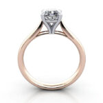 Cushion Cut Solitaire Diamond Ring Rose Gold RS41 TF Cushion Cut Solitaire Diamond Ring Rose Gold RS41 TF