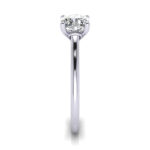 Cushion Cut Solitaire Diamond Ring White Gold RS1 SV