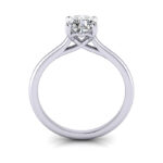 Cushion Cut Solitaire Diamond Ring White Gold RS1 TF